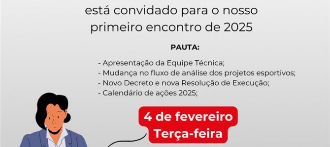 1º Diálogo de 2025 da Lei Estadual de Incentivo ao Esporte